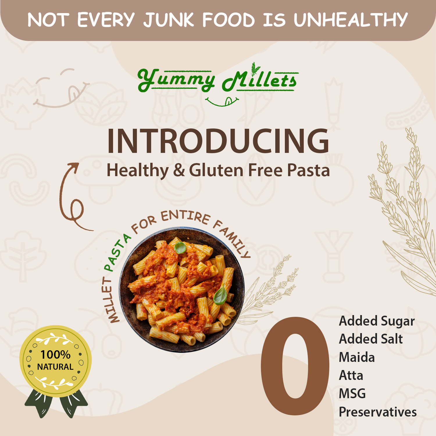 Jowar Pasta pack of 2